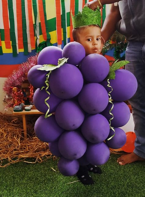 Grape Outfit, Tree Fancy Dress, Grape Costume, Grapes Costume, Vegetable Costumes, Fancy Dress Costumes Kids, Fancy Dress Competition, Fruit Costumes, Clever Halloween Costumes