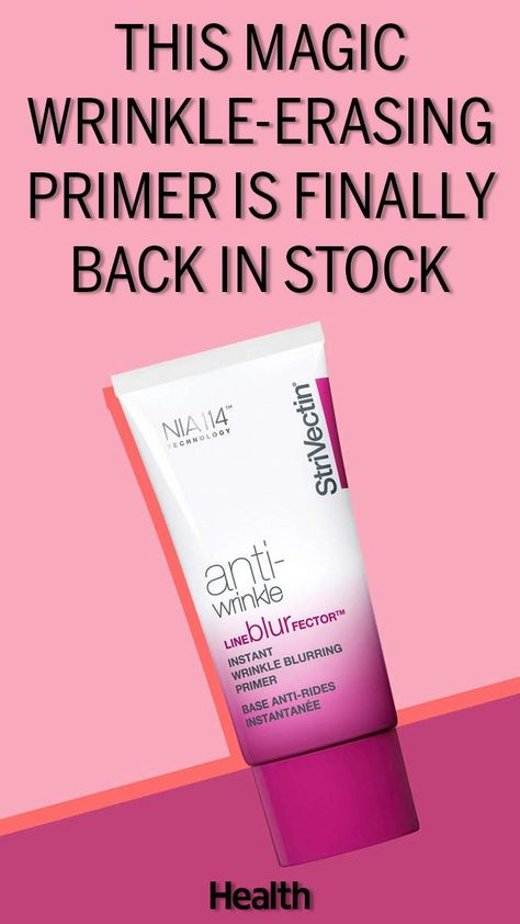 If you want a product that will erase your wrinkles, look no further than this sold-out primer. This bestselling wrinkle primer is back on the market, so you can buy the wrinkle erasing product now. Best Wrinkle Filler, Makeup Wrinkles, Blurring Primer, Face Cream For Wrinkles, Wrinkle Filler, Erase Wrinkles, Best Primer, It's A Secret, Zumba Workout