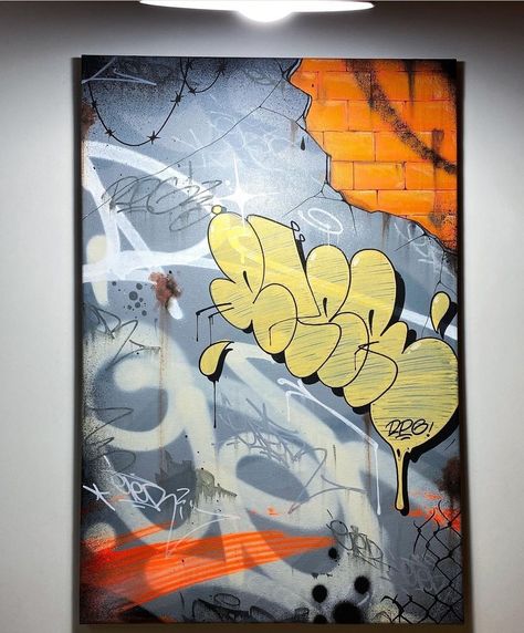 Graffiti Painting On Canvas Acrylic, Abstract Graffiti Painting, Graffiti Painting On Wall, Street Art Canvas, Graffiti Canvas Art, Graffiti Art Letters, Graffiti Pictures, Painting Graffiti, Art Eras