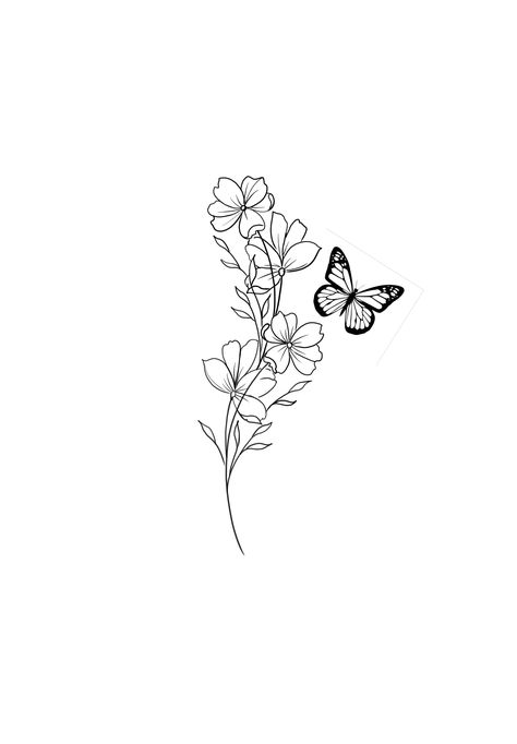 Flowers With Butterfly Drawing, Butterfly And Daisy Tattoo, Tattoo Arm Wrap, April Tattoos, Butterfly Tattoo Wrist, Gladiolus Flower Tattoo, Weekend Tattoo, Piston Tattoo, Feather Tattoo Colour