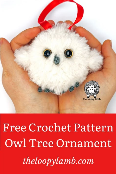 Owl Crochet, Crochet Ornament Patterns, Owl Crochet Patterns, Crochet Owls, Crochet Decrease, Crochet Owl, Baby Owl, Crochet Christmas Decorations, Owl Ornament