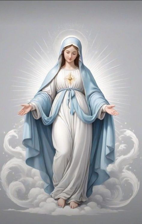 Mary Jesus Mother, Mother Mary Pictures, Blessed Mother Statue, Jesus Mother, Virgin Mary Art, Mother Mary Images, Catholic Pictures, Blessed Mary, Jesus Artwork