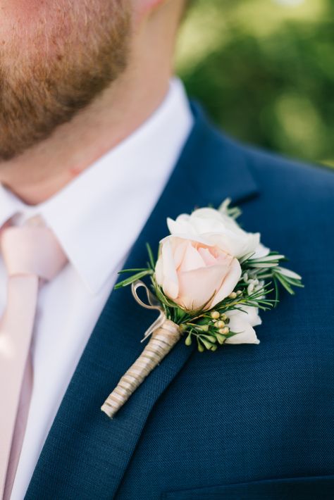 | blush pink boutonniere | spring groom's boutonniere | blush pink + navy blue wedding details | spring wedding style | groom details | groom accessories | wedding day details | elegant wedding groom's style | classy spring wedding groom | photo taken at THE SPRINGS Event Venue. follow this pin to our website for more information, or to book your free tour! SPRINGS location:  The Ranch in Denton, TX photographer:  Wiler Weddings #groom #weddingflowers #springwedding #weddingstyle #weddingdetails Buttonhole Blush Pink, Dusty Rose Wedding Boutonniere, Navy Blue And Blush Boutonniere, Blush Pink Boutonniere Groomsmen, Blush And Navy Boutonniere, Blush Corsage And Boutonniere, Blush Pink And White Boutonniere, Wedding Groom Flower Pin, Pink Buttonholes Wedding