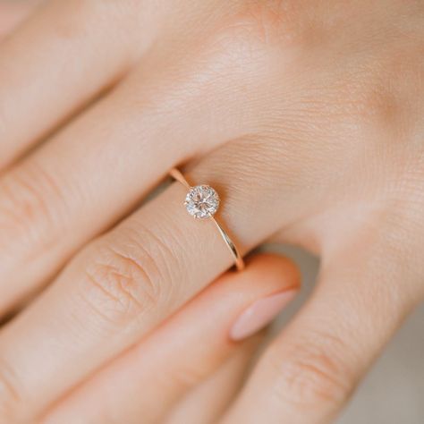 Wishing Well Ring, 5mm – Melanie Casey Simple Classic Wedding, Delicate Engagement Ring, Fine Engagement Rings, Ring Rosegold, Simple Engagement Rings, Engagement Band, Rings Simple, Damascus Steel, Engagement Ring Settings