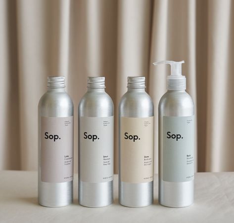 Fiona Burrage of The Click launches her own bodycare and fragrance brand, Sop | Creative Boom Shampoo Packaging, Room Diffuser, Aluminum Bottle, The Click, Sense Of Place, Bottle Packaging, Beauty Packaging, Digital Content, 로고 디자인