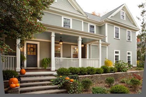 Barrington Federal Colonial Federal House, Federal Style House, Colonial Colors, Farmers Porch, House Canopy, Cherry Hardwood Flooring, Colonial Style Homes, Cherry Hardwood, Renovation Design