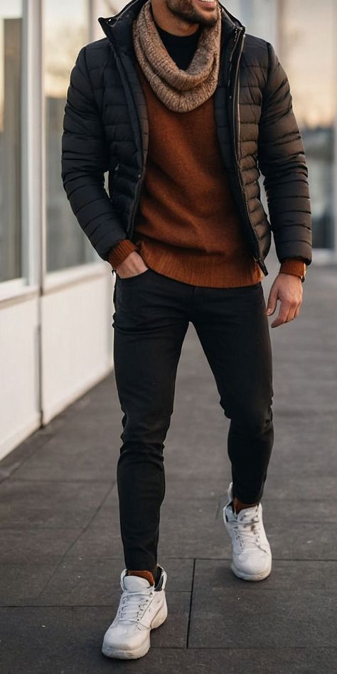 Mens Fashion Winter 2024, Men’s Winter Fashion 2024, Casual Winter Outfits Men Classy, Men’s Fashion Winter, Mens Winter Outfits Casual Cold Weather, Streetwear Outfit Ideas Men, Mens Winter Style, Fashion In 2023, Men's Winter Outfits