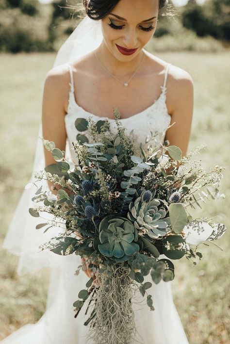 Pretty Wedding Bouquet, Greenery Wedding Bouquet, Greenery Bouquet, Boho Wedding Bouquet, Succulent Bouquet, Rustic Wedding Bouquet, Oklahoma Wedding, Succulent Wedding, Wedding Flower Arrangements