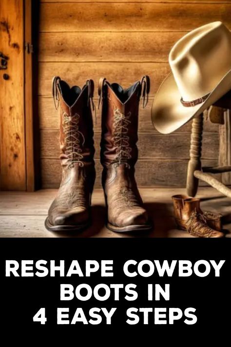 How to Reshape Cowboy Boots Repurpose Cowboy Boots, Recycle Cowboy Boots, Styling Cowboy Boots Women Boot Barn, How To Break In Cowboy Boots, Upcycle Old Cowboy Boots, Old Cowboy Boots, Leather Western Boots, Leather Cowboy Boots, Try On