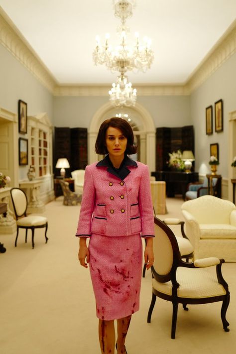 Natalie Portman Wears Jackie Kennedy's Wardrobe Like a True Style Icon Jackie 2016, Natalie Portman Movies, Minecraft Banner Designs, Jacqueline Bisset, Lady Macbeth, Pink Costume, Celebrity Culture, Pink Suit, Jaclyn Smith