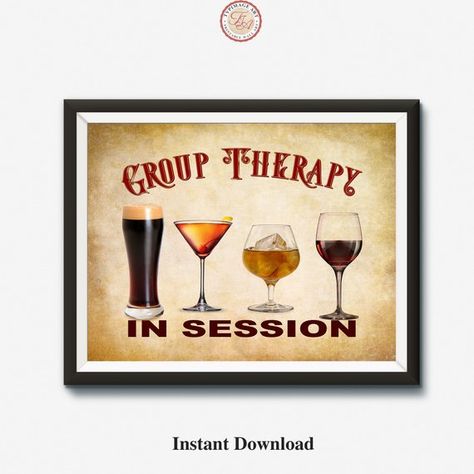 Retro Pub, Therapy Funny, Bar Quotes, Bar Room Decor, Funny Drinking Quotes, Design Café, Wine Wall Art, Retro Bar, Arts And Crafts House