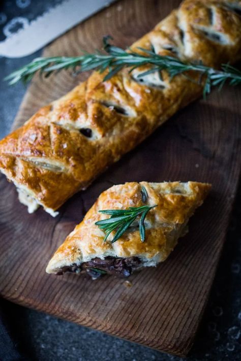 Mushroom Wellington with Rosemary and Pecans | Feasting At Home Mushroom Wellington Vegan, Vegan Mushroom Wellington, Rosemary Pecans, Vegan Main Dish, Mushroom Wellington, Roasted Fall Vegetables, Feasting At Home, Vegan Mushroom, Vegetarian Thanksgiving