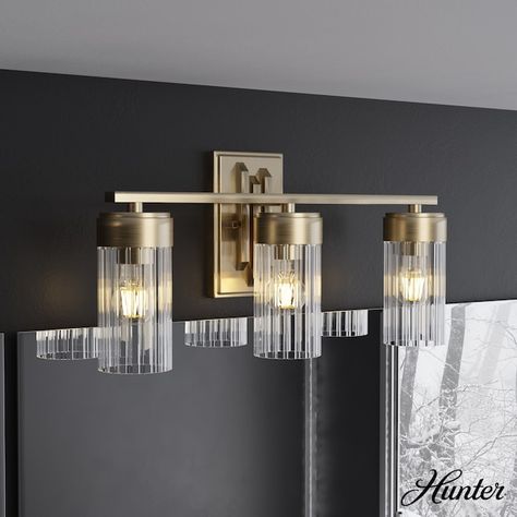 Great Gatsby Aesthetic, Gatsby Aesthetic, Sparkling Aesthetic, Gold Vanity Light, Gold Vanity, Vanity Lights Bathroom, Fluted Glass, Contemporary Vanity, Glass Vanity