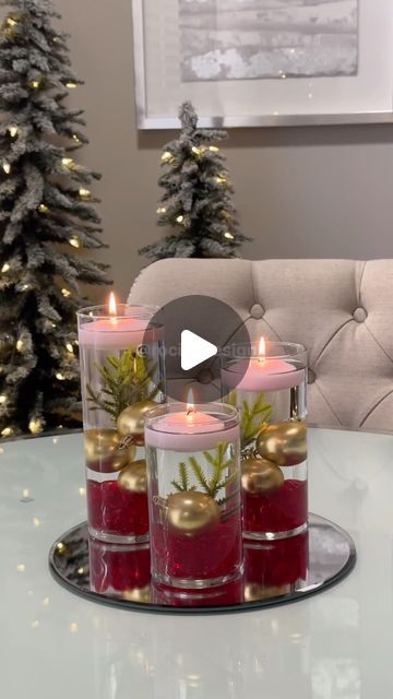 Rocio Ruiz on Instagram: "Christmas Floating candles centerpiece
beautiful and easy
way to decor your house this Christmas season! A Try it! All the materials from Dollar Tree #christmastime  #christmasdecorations #christmasdiys" Floating Candles Centerpiece, Christmas Floating Candles, Christmas Candle Centerpieces, Floating Candle Decorations, Floating Candle Centerpieces, Candle Ornament, Xmas 2024, Navidad Diy, Instagram Christmas