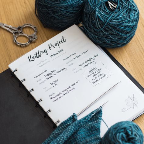 Knitting Journal – A5 – Victoria Marchant Knits Yarn Journal, Knitting Journal Ideas, Crochet Project Journal, Knitting Notebook, Bullet Journal Knitting, Knitting Journal Notebooks, Knitting Journal, Project Journal, Notebook Pages