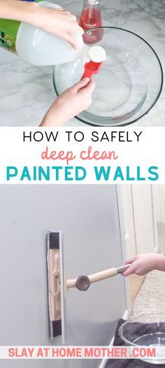 Best Way To Clean Walls, Diy Wall Cleaner Solution, Wall Cleaner Recipe, Baseboard Cleaner, Clean Walls, Cleaning Baseboards, Deep Cleaning Hacks, Cleaning Painted Walls, Washing Walls