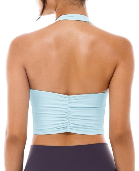 PRICES MAY VARY. THE FIT: Light support for A - C cup size, hits above natural waist THE FEEL: Super stretchy and brushed soft, weightless, second skin feel FEATURES: Halter neck and pleated strapless back, built in shelf bra with removable pads PERFORMANCE: Breathable n sweat-wicking, supportive n high-coverage, low-friction BEST FOR: Yoga, Pilates, gym, workout, weight lifting, back day This sports bra features halter neck, pleated strapless back, a great way to show off your shoulders without Pilates Gym, Halter Bra, Women Halter, C Cup, Back Day, Crop Top Bra, Shelf Bra, Cup Size, Gym Workout