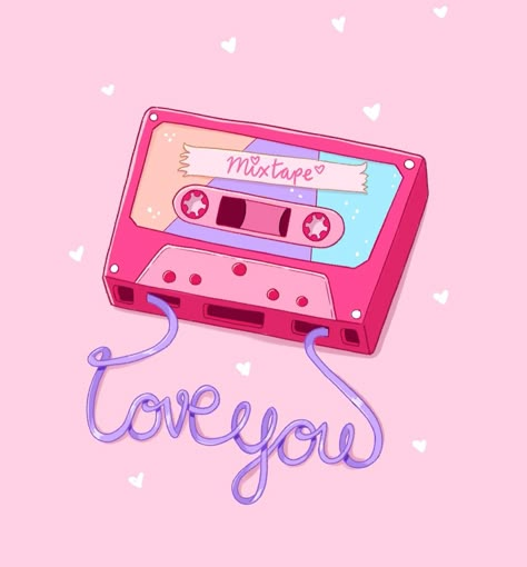 Throwback illustration from a few years ago but seemed appropriate on this loving day… Thinking I might bring this back, could be a cute sticker! 😍💜 Cute Small Widgets, Valentines Illustration Art, Valentine Poster Graphics, Pink Illustration Aesthetic, February Calendar Ideas, Valentines Day Graphic Design, Love Widgets, February Illustration, Valentine Posters