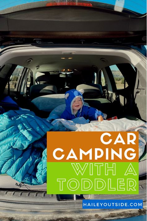 Car Camping With Kids, Camping With A Toddler, Camping In The Desert, Camping With Toddlers, First Time Camping, Toddler Gear, Baby Sunscreen, Suv Camping, Solo Camping