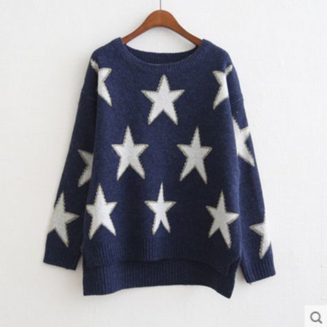 Cute kawaii students pentagram sweater YV2301 Coraline Aesthetic, Coraline Jones, Young Avengers, Star Sweater, Coraline, Star Print, Asian Fashion, Look Cool, West Coast