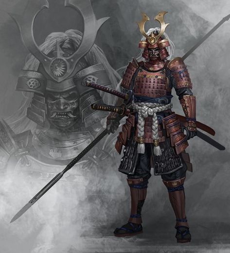 Steampunk Samurai Art, Ronin Samurai Art, Samurai Knight Hybrid, Samurai Armor Art, Ronin Armor, Samurai Armor Design, Japanese Warrior Art, Samurai Warrior Art, Fantasy Samurai