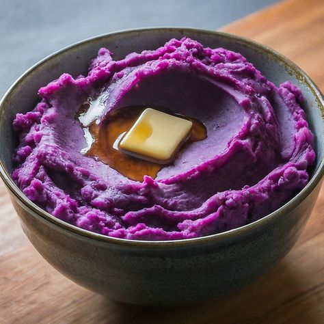 Purple Potato Recipes, Sweet Potato Recipes Mashed, Sweet Potato Mash, Sweet Potato Recipe, Purple Sweet Potato, Avocado Ranch, Mash Recipe, Purple Potatoes, Purple Sweet Potatoes