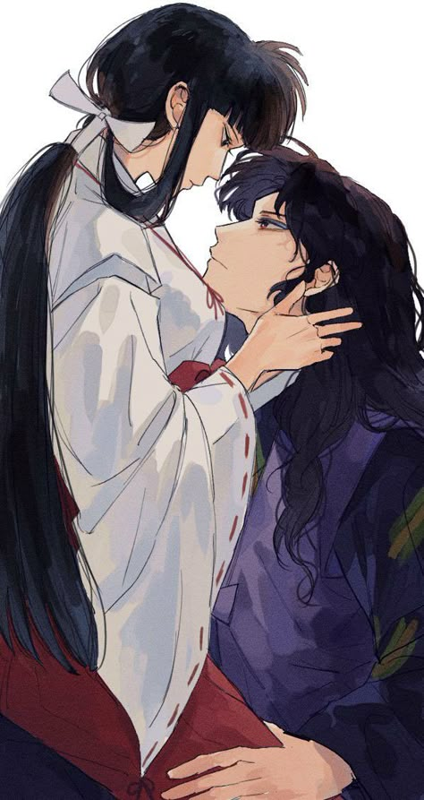 Inuyasha And Kikyo, Madara Vs Hashirama, Rin And Sesshomaru, Phantom Comics, Seshomaru Y Rin, Inuyasha And Sesshomaru, Inuyasha Fan Art, Anime Kimono, Kagome Higurashi