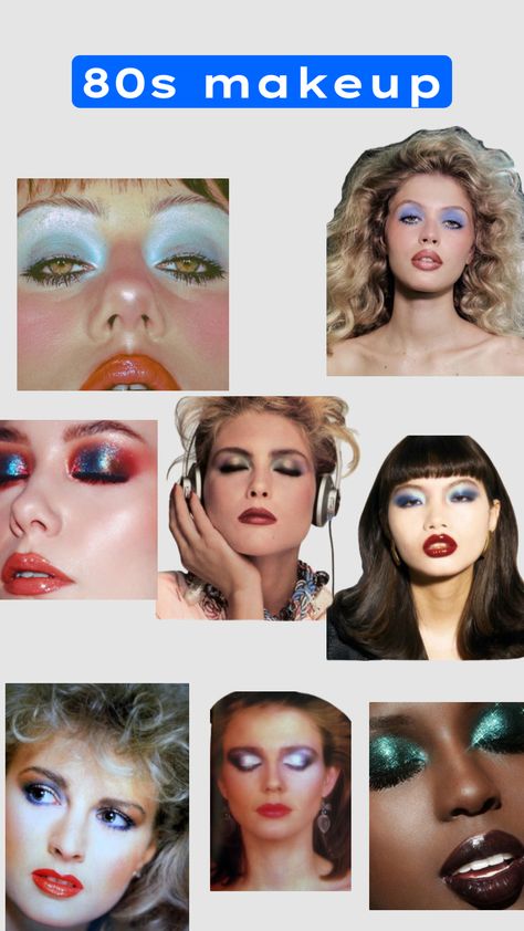 80’s Makeup, 80s Makeup Looks, 1980s Makeup, Mademoiselle Magazine, Funky Pop, 80s Makeup, Staff Party, 1980s Women, Makeup Brushes Guide