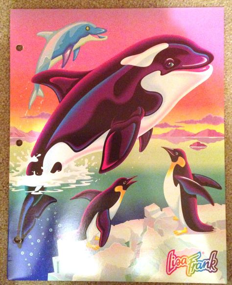 <b>Whether you're a teacher, a student, or just someone who appreciates a truly A+ pen, this stuff will make sitting in a classroom all day so much more appealing.</b> Lisa Frank Binder, Lisa Frank Folders, 90s Kids Remember, Whale Art, Lisa Frank, Killer Whales, Going Back To School, Aesthetic Art, Dolphins