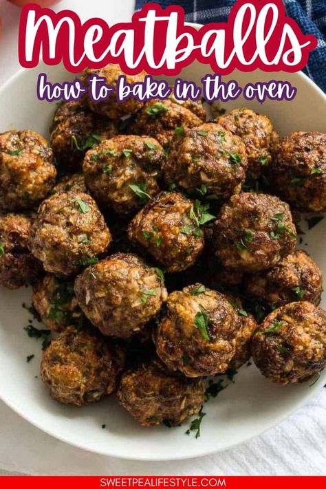 These delicious meatballs baked in the oven are the ultimate time-saver for busy nights! With minimal prep and easy cleanup, this recipe yields perfectly tender meatballs that are crispy on the outside and juicy on the inside. Serve with your favorite pasta or enjoy them on their own! You’ll love how simple and flavorful these oven-baked meatballs are Baked Meatballs Oven, Meatballs Oven, Oven Meatballs, Meatballs Baked, Oven Baked Meatballs, Delicious Meatballs, Baked Meatballs, Tender Meatballs, Spicy Meatballs