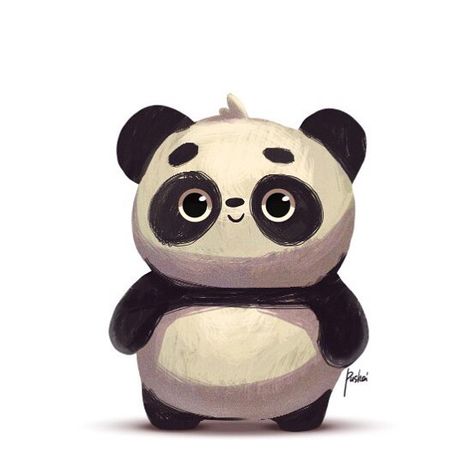 Panda Illustration Design, Panda Illustration Cute, Panda Character Design, Cute Panda Illustration, Cute Panda Art, Panda Drawings, Cute Panda Drawing, Panda Cartoon, Panda Cute