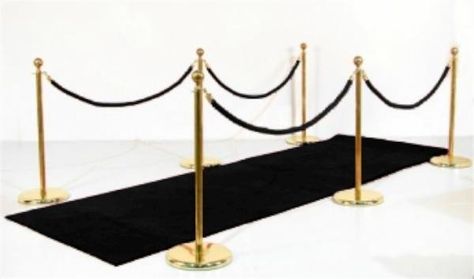 8m Black Carpet 4x Ropes and 6 Gold Posts Entry Idea, James Bond Theme Party, Mascarade Party, James Bond Party, Event Entrance, James Bond Theme, Purple Carpet, Black Tie Party, Prom Decor