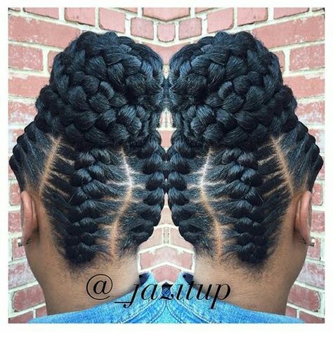 One Big Braid Ponytail, Big Braid Ponytail For Black Women, Jumbo Braids In A Bun, Extended Braided Ponytail, Large Braided Bun, Goddess Braid Bun, Black Braided Updo, Goddess Braids Updo, Cornrow Updo