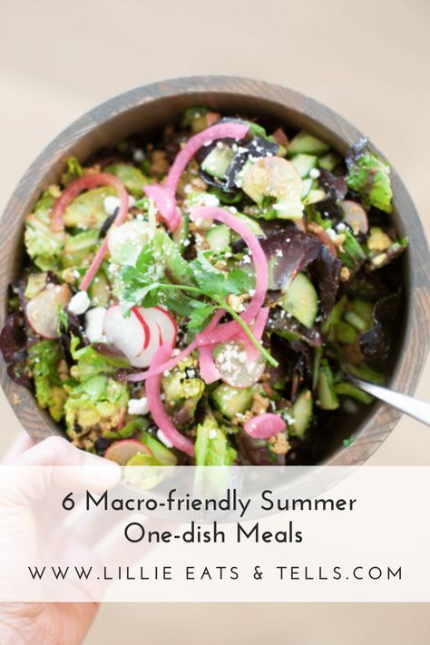 These macro-friendly one-dish meals are perfect for you and your family this summer! They're light and filling, and most of them are pretty quick to make. Get all your favorite macro-friendly recipes at lillieeatsandtells.com. That way you can hit your goals without sacrificing flavor! Quick Macro Friendly Dinners, Macro Lunch Ideas, Macro Dinner Recipes, Macro Friendly Recipes Dinner, Macro Dinner, Macro Recipes, Protein Food, Macro Friendly Recipes, Macro Meals