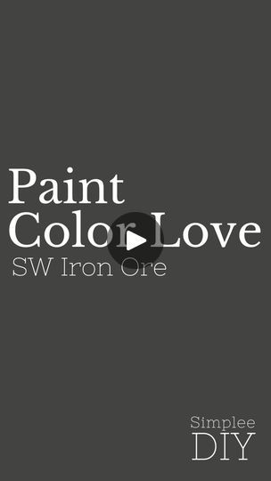 The paint color Iron Ore  by Sherwin-Williams is a rich, dark color that is almost black with subtle undertones of charcoal gray. It’s less saturated than traditional blacks, which gives it a softer appearance and makes it less stark. ✨ Have you tried Iron Ore in your home? I’d love to hear your thoughts about this color. ♥️ Follow Simplee DIY for more paint and home decor inspo. #sherwinwilliams #sherwinwilliamspaint #swcolor #swcolorlove #paintcolor #paintcolors #blackpaint #interiorpaint #wallpaint #paintcolorlove | Simplee DIY | Trout Recording · This Old Hooptie Bold Accent Wall, Black Paint Color, Popular Paint Colors, Black Look, Iron Ore, Gray Tones, Pure Black, Black Shade, Muted Tones