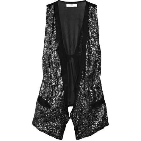 DAY Birger et Mikkelsen Night Sparkling sequined silk-chiffon vest (£138) ❤ liked on Polyvore featuring outerwear, vests, jackets, tops, gilet, women, day birger et mikkelsen, sequin vests, vest waistcoat and sparkle vest Sequin Vest, Black Night, Vest Waistcoat, Back Day, In Focus, Vanessa Bruno, Women's Wear, Elizabeth And James, Glamour Fashion