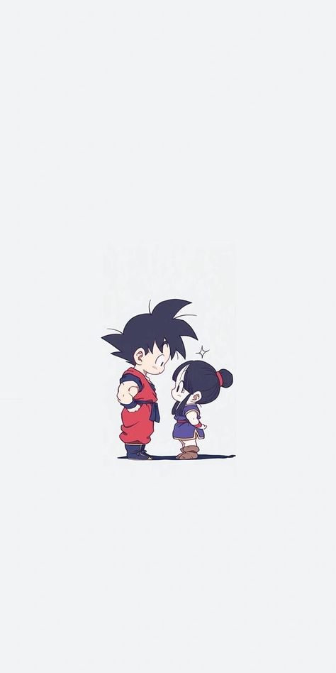 Goku And Chichi Wallpaper, Goku Cute Wallpaper, Chichi Dbz, Dragonball Wallpaper, Chibi Goku, Dbz Wallpaper, Dbz Wallpapers, Image Dbz, Goku And Chichi