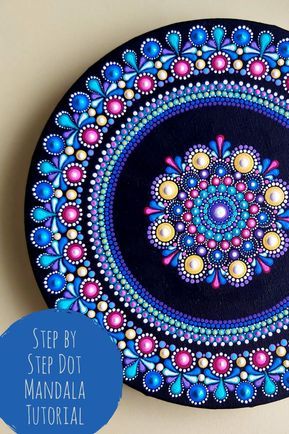 How To Make Mandalas Step By Step, How To Do Mandala Art Step By Step, Mandala Art Dotted, How To Paint Mandalas Step By Step, Mandala With Dots, Dot Mandala Tutorial Step By Step, How To Dot Paint, Beginner Dot Mandala Patterns, Dot Mandala Tutorial