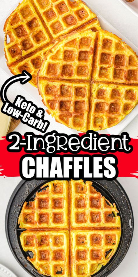 Low Carb Waffle Iron Recipes, Mini Waffle Low Carb Recipes, Egg Fast Waffles, Chaffle Recipe Keto Easy 2 Ingredients, How To Make A Chaffle, Keto Mini Waffles, Egg And Cheese Waffles Keto, Keto Chawaffle Recipes, 2 Ingredient Waffles