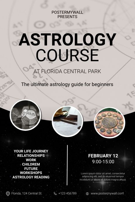 Astrology Course Flyer Design Template | PosterMyWall Online Class Poster Design, Course Poster Design Ideas, Astrology Poster Design, Course Poster Design, Course Flyer Design, Class Poster Design, Course Poster, Course Flyer, Instagram Ads Design