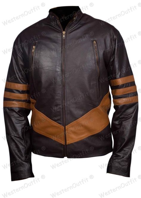 New Arrival Men Real Lambskin Motorcycle Premium Quality Leather Biker Jacket 73 #WesternOutfit #Motorcycle Xo Jacket, Wolverine X Men, Wolverine Jacket, Vintage Biker Style, Suit Sweater, Stylish Leather Jacket, Leather Jacket Vintage, Motorcycle Jacket Mens, Lambskin Leather Jacket