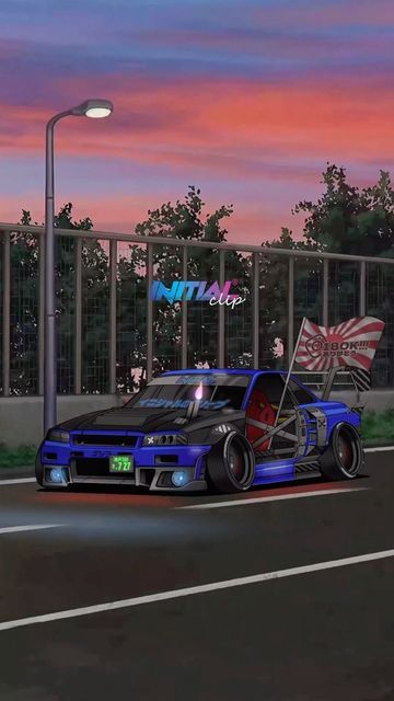 Gtr Drift, Initial Clip, Nismo Gtr, Silvia S13, Swag Cartoon, Iphone Wallpaper Themes, Car Cartoon, Car Posters, Drift Cars