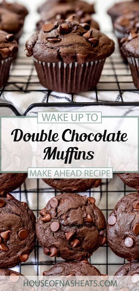 Moist Mini Muffins, The Best Chocolate Muffins, Easy Morning Muffins, Best Chocolate Muffins, Homemade Chocolate Muffins Easy, Jumbo Muffin Recipes Breakfast, Chocolate Mini Muffins, Muffin Basket, Easy Chocolate Muffin Recipes