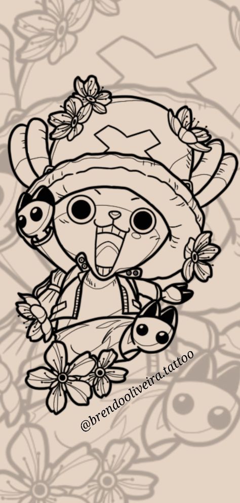 Ace Tattoo One Piece, One Piece Chopper, Nerd Tattoo, One Piece Tattoos, Kawaii Tattoo, Anime Drawing Books, One Piece Drawing, Amazing Drawings, Anime Artwork Wallpaper