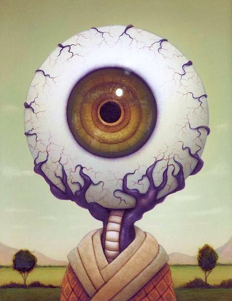 Naoto Hattori, Art Sinistre, Poster Grafico, Creepy Eyes, Eyeball Art, Eyes Artwork, Art Noir, Lowbrow Art, Art Et Illustration