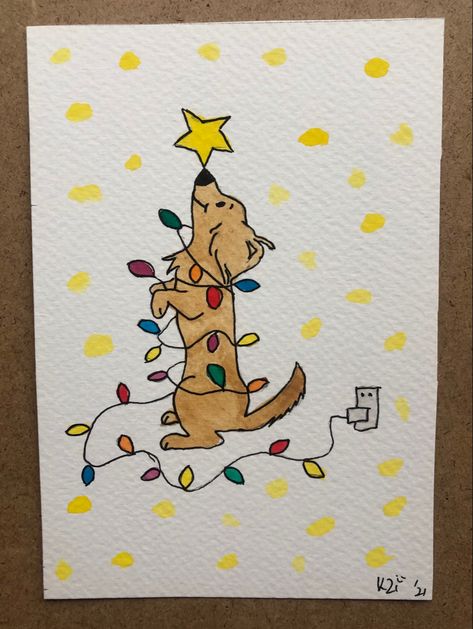 Christmas Holiday Card Ideas, Christmas Card Ideas For Grandparents, Merry Christmas Card Drawing, Christmas Card Inspo Drawing, Christmas Aesthetic Doodles, Christmas Art Sketches, Christmas Card Easy Drawing, Cute Christmas Card Ideas Diy, Cute Christmas Animals Illustration