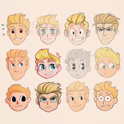 Hairstyles Reference, Male Hairstyles, Hairstyles Drawing, Drawing Hairstyles, Cartoon Eyes Drawing, Character Design Cartoon, Cartoon Drawings Disney, Drawing Hands, Cartoon Style Drawing