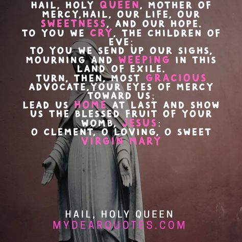 prayer hail holy queen Hail Holy Queen Prayer, Hail Holy Queen, Free Products, Blog Tips, Paraben Free, Paraben Free Products, Queen, Turn Ons, Quick Saves