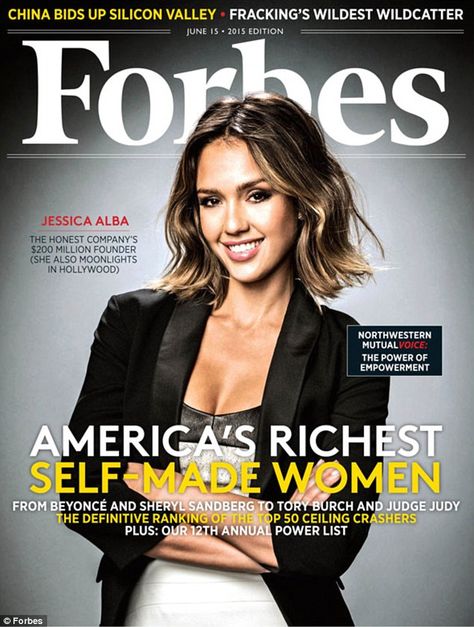 Richest women: Jessica Alba graced the cover of Forbes magazine in its issue titled Americ... Forbes Cover, Forbes Women, Stile Kylie Jenner, Judge Judy, Career Outfits, Forbes Magazine, Honest Company, Katherine Heigl, Neuer Job