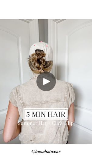 50 reactions · 21 comments | 5 MIN HAIR: Summer Hat + Claw Clip Hack!! 🤩 My go-to, on the water, summer hairstyle. It’s quick, it’s easy, it requires little to no hair experience, and it will last you all day long. What’s better than that?! Give this claw clip hair hack a try & I promise you won’t look back :)!! #easyhairstyles #quickhairstyles #hair #hairtutorials #hairhacks #hairideas #summerhair #clawcliphairstyle #clawclip #clawcliphack #clawcliptutorial | Alex McLean Sharp | Gracie Abrams · us. Hat Claw Clip Hack, Hat Claw Clip, Claw Clip Hair, Hair Hack, Hair Summer, Quick Hairstyles, Summer Hat, Clip Hair, I Promise You